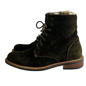 Nisolo Boot Mens 9.5 Brown Leather Suede Amalia All-Weather Lace Up Combat